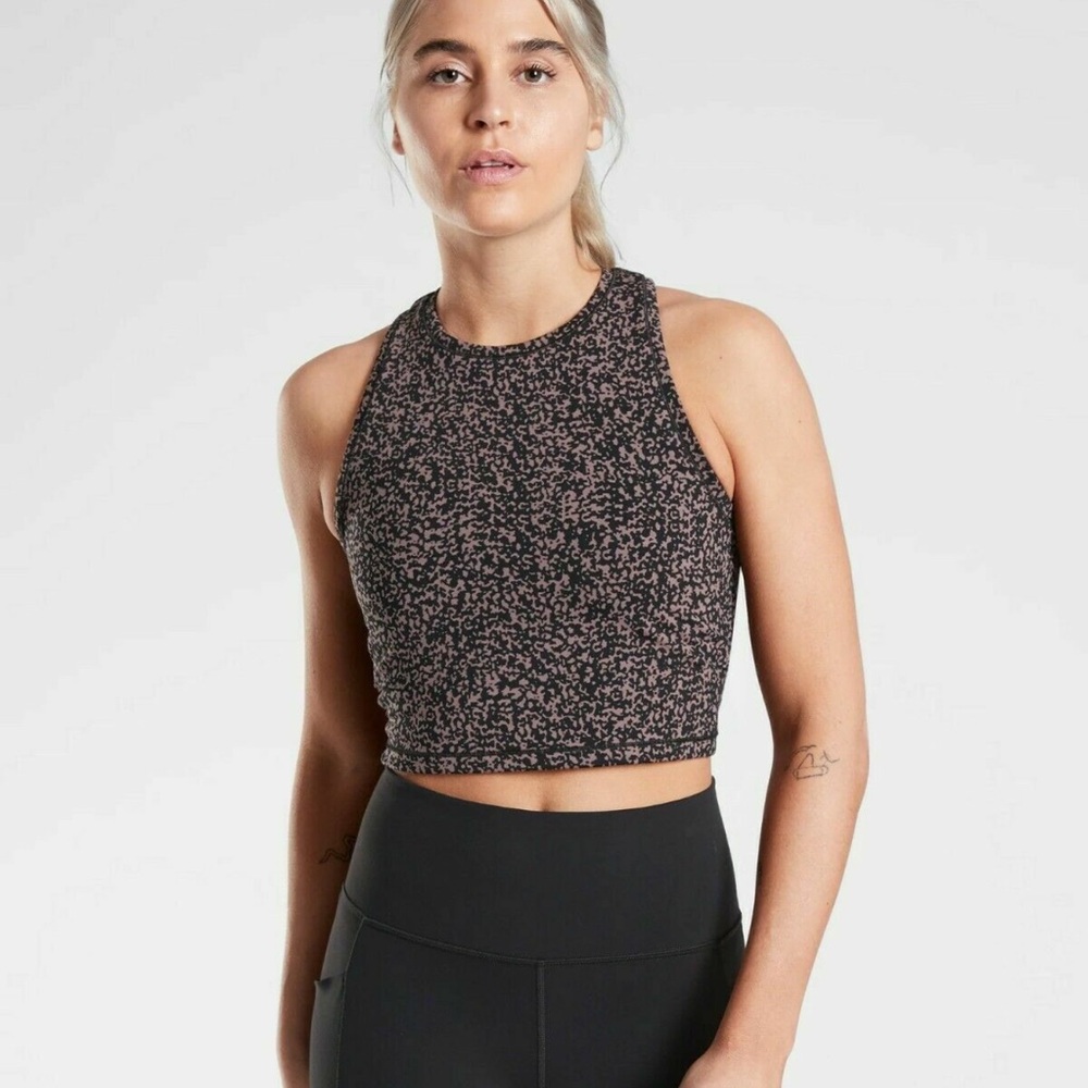 Athleta Shanti Crop Jacquard Top